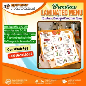 Menu Book -(A4 or A3)