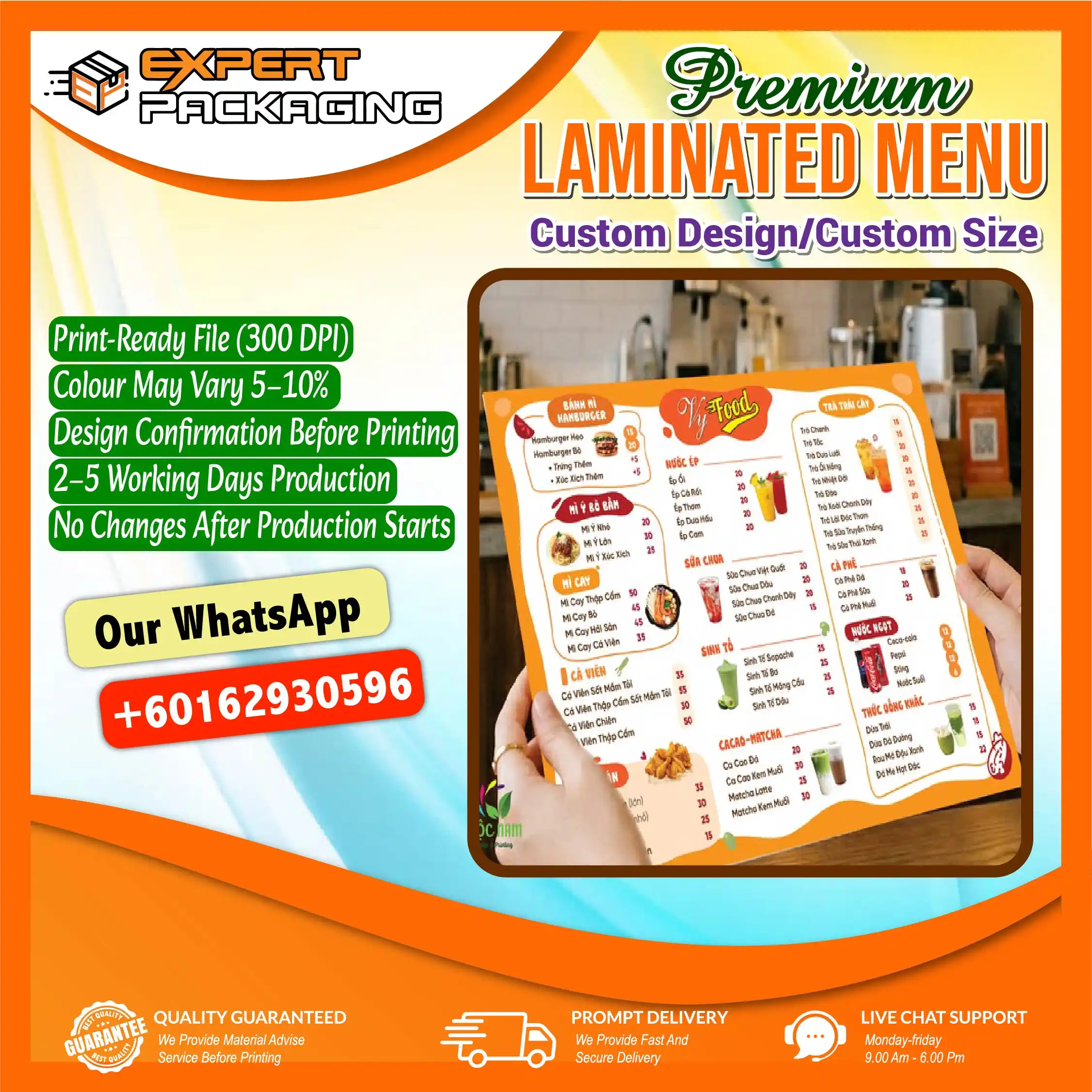 Menu Book -(A4 or A3)